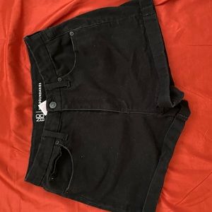 Black Jean Shorts